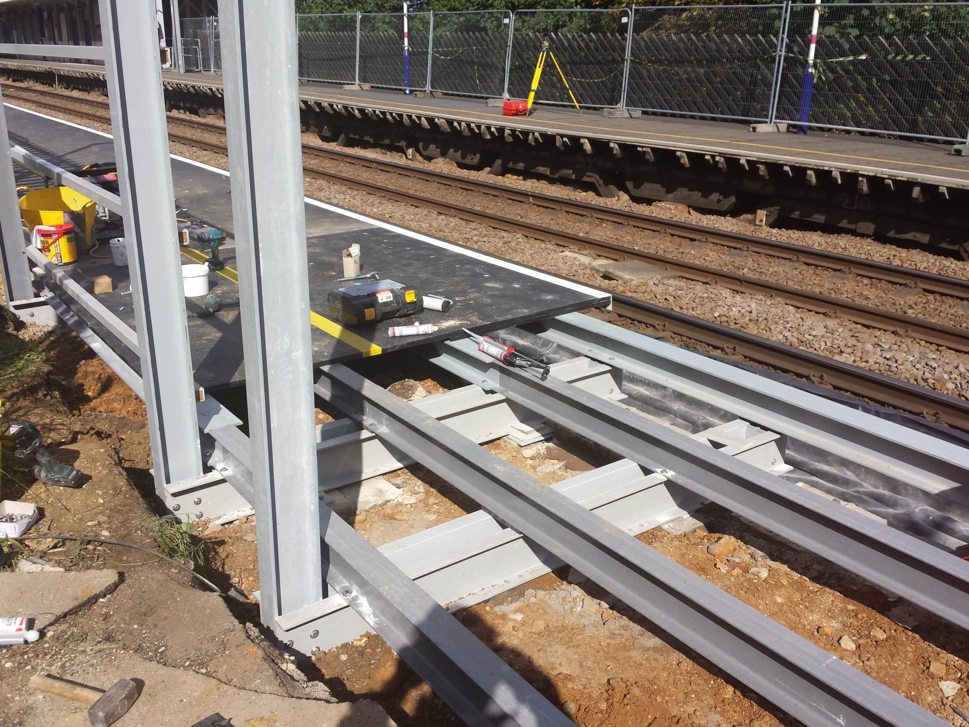 GRP Railway Platform Extension substructure