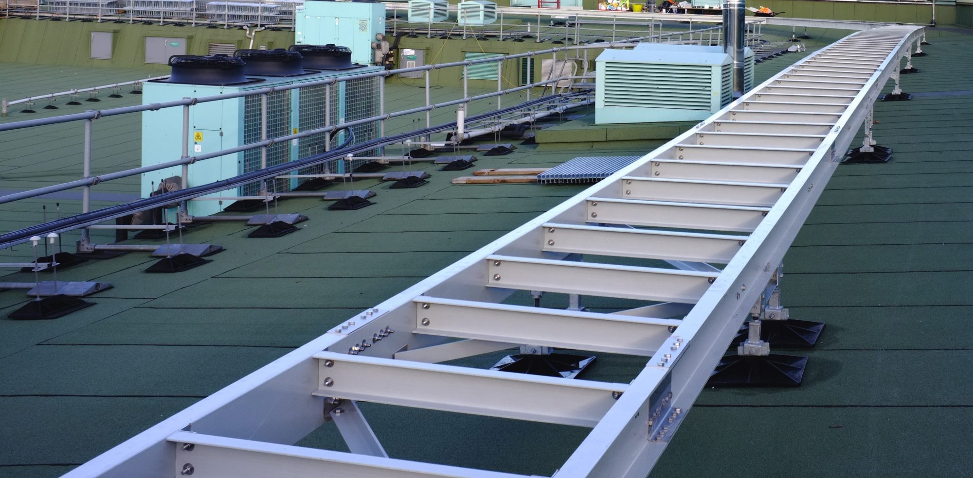 GRP rooftop mechanical electrical services raceway rack tray