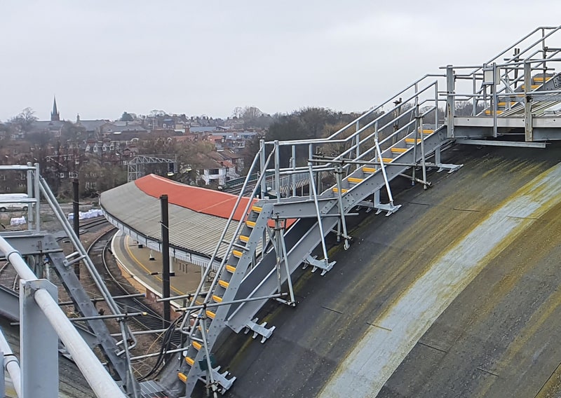 Roof Access Walkway at York Railway Station